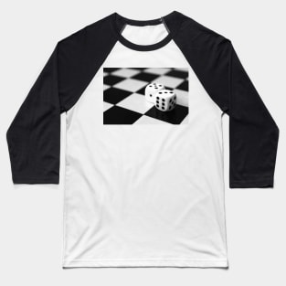 B&W two dice Baseball T-Shirt